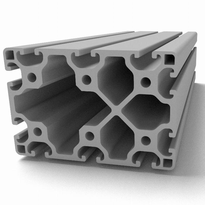 Perfiles Aluminio Estructural 80x120 L Tipo I Ranura 8 