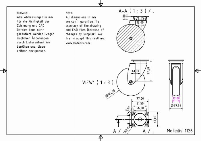 Rollers 125 plate fitting without brake
