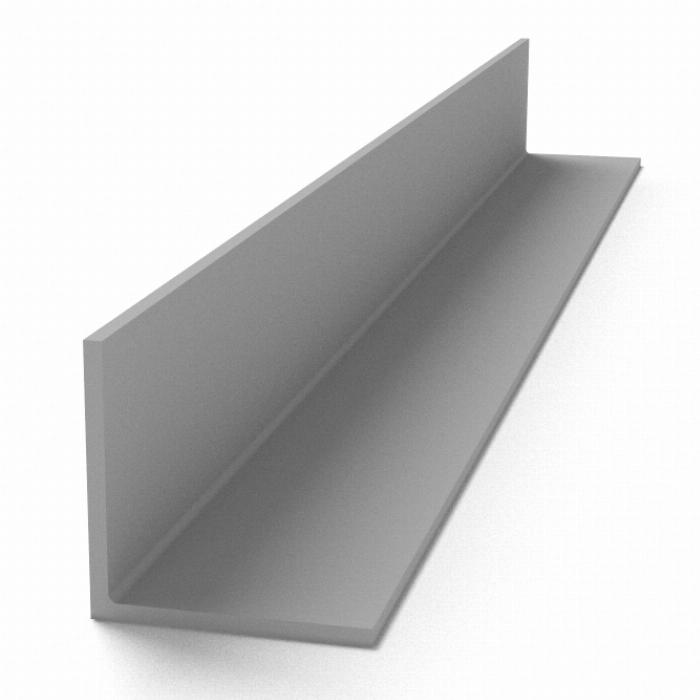 Barra angular no anodizado 80x80x3mm