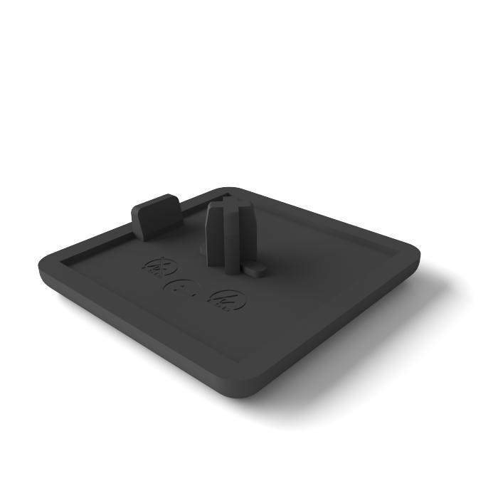 Tapas para perfilería de aluminio 40x40  Ran.8 color negro 