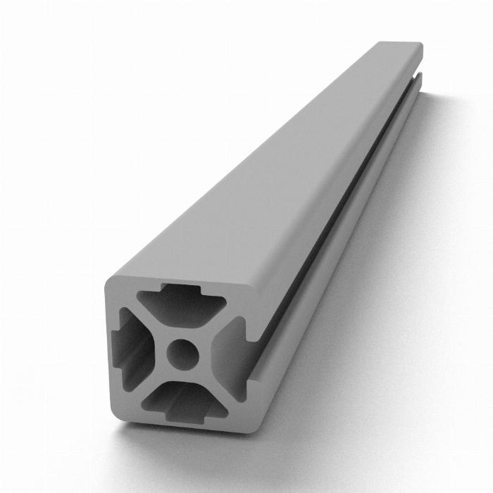 Perfiles Aluminio Estructural 20x20 1N Ranura 5 Tipo I extruido con profundidad en la ranura de 6,35 mm