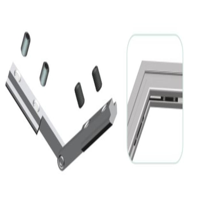 Conector de perfil 154 mm Tipo B Ranura 10 se suministra con cuatro tornillos de fijación