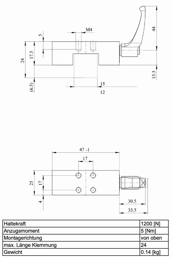 Hand clamping element MC15